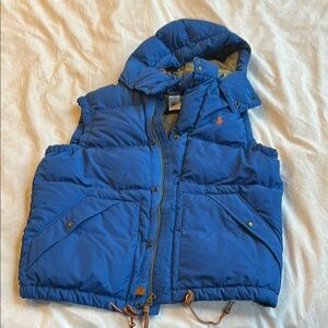 Vibrant Blue Hooded Puffer Vest